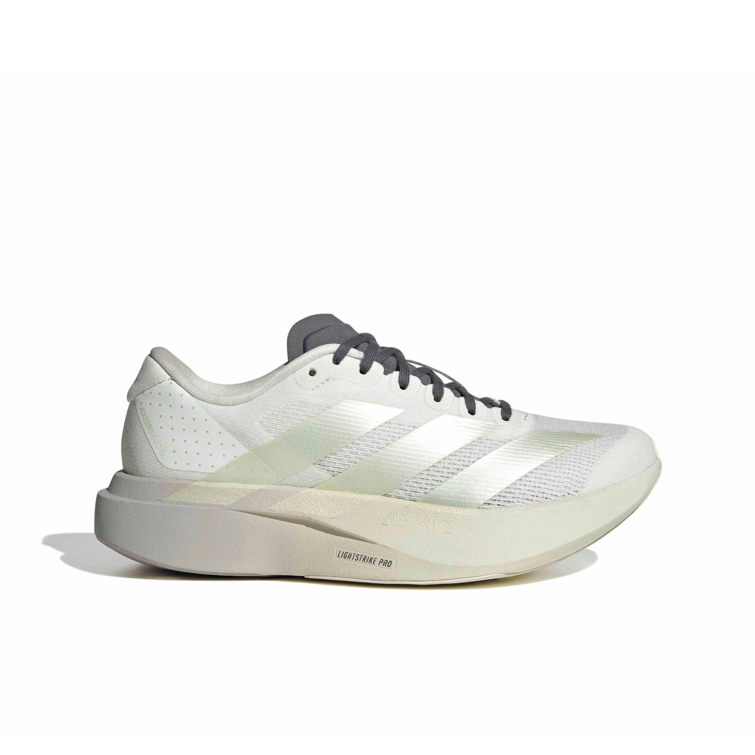 adidas Adizero EVO SL "Off White/Ice Gold Metallic/Granite" Women's Running Shoe - OFF WHITE/GOLD/GRANITE